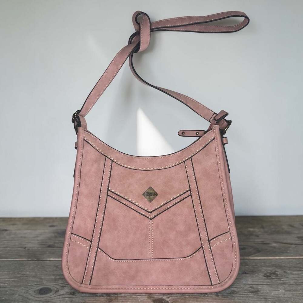b.o.c. Born Concept Pink Faux Leather Crossbody Bag